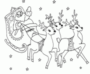 Coloriage pere noel souriant avec des cadeaux dessin