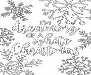 Coloriage white christmas adult dreaming dessin