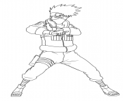 Coloriage Hatake Kakashi is a shinobi of Konohagakures Hatake clan