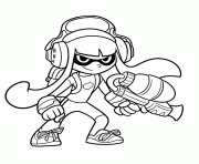 Coloriage Splatoon Game Girl Character dessin