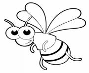 abeille consommation de pollen et de nectar dessin à colorier