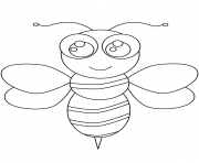 Coloriage abeille insectes hymenopteres dessin