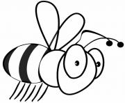Coloriage abeille domestique insecte dessin