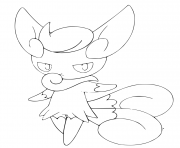 mistigrix pokemon version femelle dessin à colorier