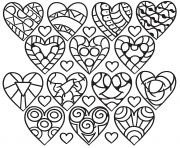 Coloriage coeur saint valentin 121 dessin