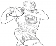 Coloriage dessin joueur basket tire au panier dessin