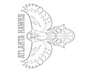 atlanta hawks logo nba sport dessin à colorier