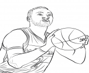 Coloriage dessin enfant joue au basket ball dessin