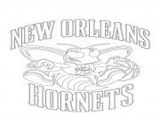 new orleans hornets logo nba sport dessin à colorier