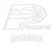 Coloriage indiana pacers logo nba sport