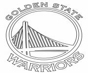 nba teams logo golden state warriors dessin à colorier
