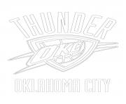 Coloriage oklahoma city thunder logo nba sport dessin