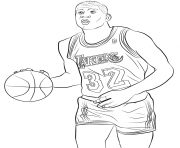 magic johnson dessin à colorier