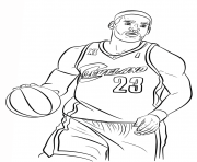 Coloriage dessin joueuse de basketball avec unballon dessin