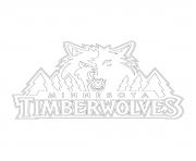 minnesota timberwolves logo nba sport dessin à colorier