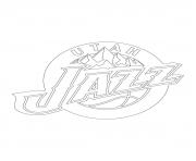 Coloriage utah jazz logo nba sport
