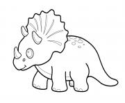 Little Triceratops dessin à colorier