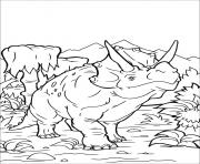 Triceratops dinosaure dessin à colorier