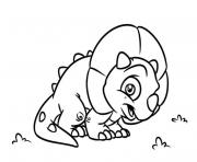 Coloriage Triceratops bebe