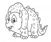 adorable petit Triceratops dessin à colorier