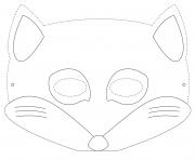 masque de renard a colorier dessin à colorier