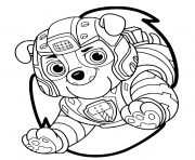 Mighty Pups Rubble Bulldog dessin à colorier