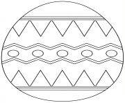 oeuf de paques avec abstract pattern 5 dessin à colorier