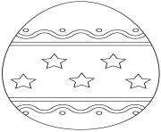 oeuf de paques avec simple pattern dessin à colorier