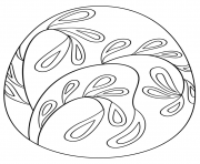 oeuf de paques avec floral pattern dessin à colorier