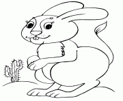 Coloriage lapin kawaii dessin