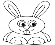 Coloriage realiste lapin dessin