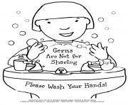 Coloriage wash your hands to avoid Covid19 dessin