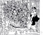 Coloriage maude adams jeanne d arc alfons mucha dessin