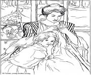 Coloriage adult burne jones an angel playing a flageolet dessin