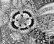 mandala flower psychedelic dessin à colorier