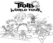 DreamWorks Trolls 2 World Tour  dessin à colorier