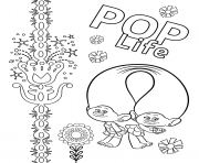 Coloriage bonne fete happy birthday poppy trolls dessin