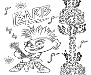 Queen Barb Trolls 2 World Tour dessin à colorier