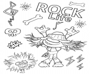 Hard Rock Trolls 2 dessin à colorier