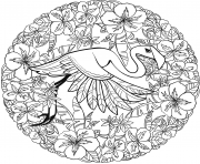 Flamingo Mandala Par Lesya Adamchuk dessin à colorier