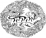 Tigre Mandala Par Lesya Adamchuk dessin à colorier