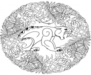 Jaguar Mandala Par Lesya Adamchuk dessin à colorier