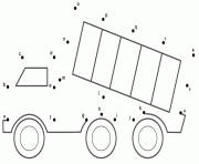 Point A Relier Alphabet Camion dessin à colorier