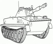 Coloriage tank char dassault armee americaine usa dessin