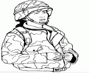 femme militaire dessin à colorier
