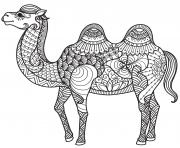 chameau adulte animaux anti-stress dessin à colorier