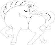 Coloriage charming licorne dessin