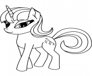 Coloriage cute pony licorne 2