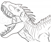 indominus rex jurassic park dinosaure dessin à colorier