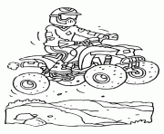 quad moto 2 dessin à colorier